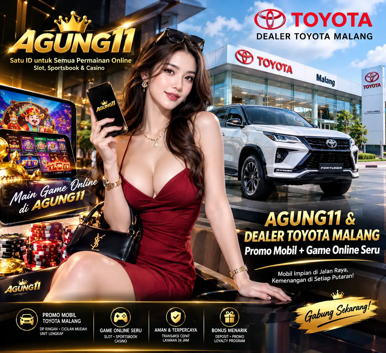 Agung11 & Dealer Toyota Malang | Promo Mobil + Game Online Seru
